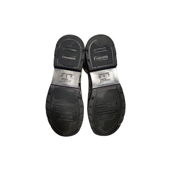 Capelli New York Chooka Rain Boot Women 7 Black Floral Waterproof Red Lining - Picture 7 of 7